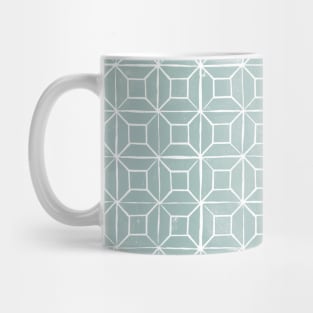 Geometric lino - egg blue Mug